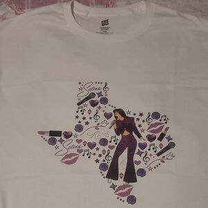 Hanes White ComfortSoft Heavyweight Tee with Black Logo Print
